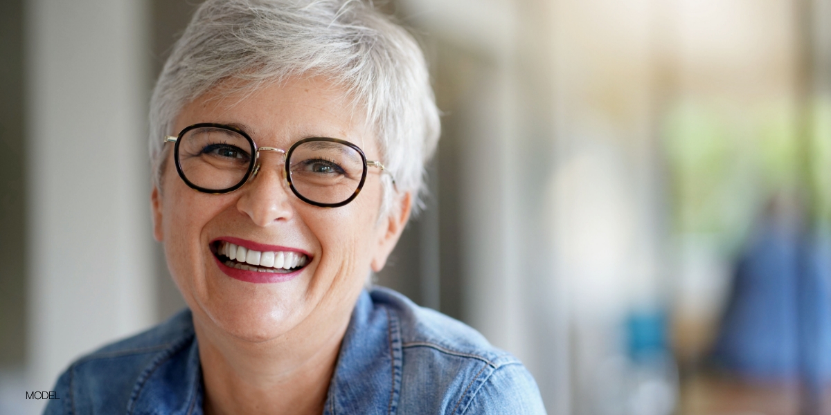 Old Lady with Dental Implants